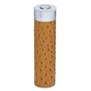 Humidor Travel Tube S + Higrometar - Lizard Oker