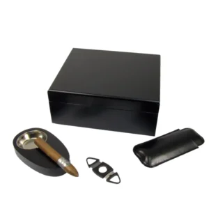 Humidor Angelo Gift Set - Crni