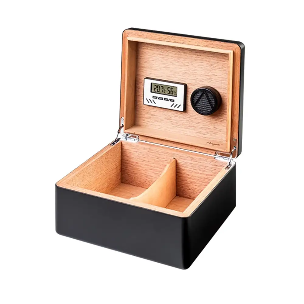 Humidor Angelo Black Matte Cedar - Image 3