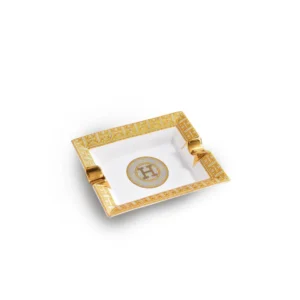 Ashtray S Ceramic H-Gold - 16 x 13 cm